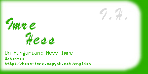 imre hess business card
